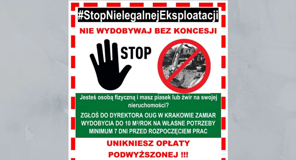 Sprawy lokalne, Nielegalne wydobycie piasku żwiru grozi odpowiedzialnością karną finansową - zdjęcie, fotografia