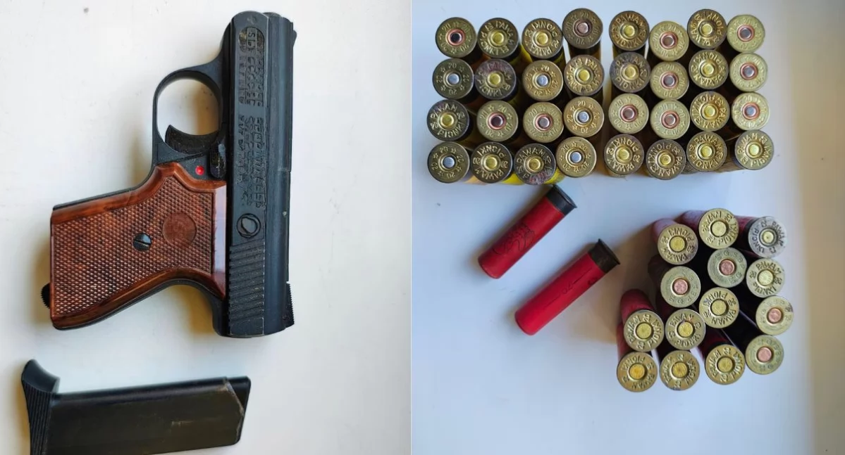 Zatrzymania, Kradzież fotopułapek Rabce Zdroju policjanci ujawnili także nielegalną broń - zdjęcie, fotografia
