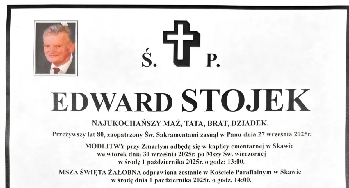 Odeszli, Zmarł Edward Stojek wieloletni Ochotniczej Straży Pożarnej Skawie - zdjęcie, fotografia