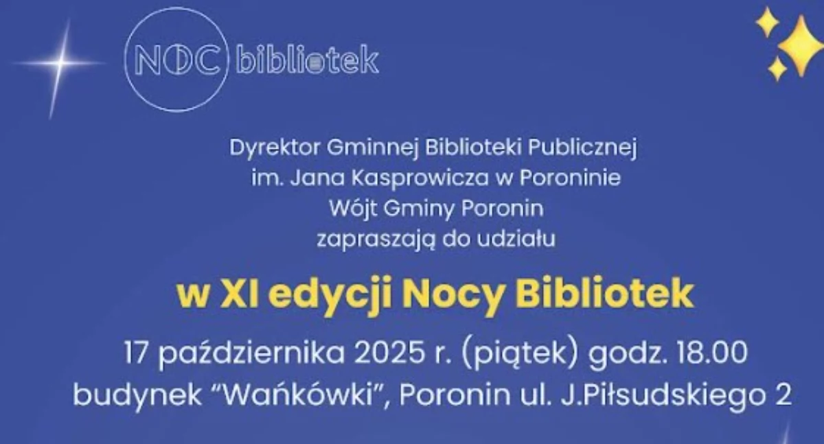 Wystawy, Bibliotek Poroninie zaproszenie rodzinny wieczór książką filmem - zdjęcie, fotografia