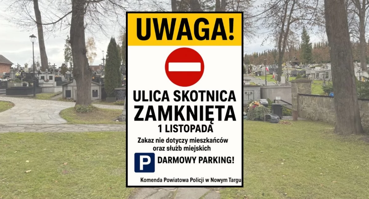 Drogi, Zmiana organizacji ruchu Nowym Targu listopada - zdjęcie, fotografia