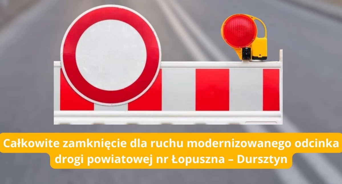 Drogi, Całkowite zamknięcie drogi Łopuszna–Dursztyn listopada - zdjęcie, fotografia