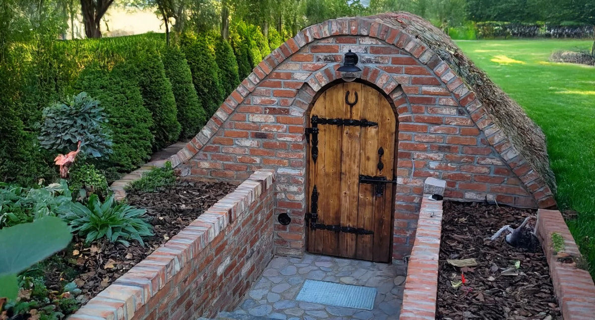 Różne, Piwniczka betonowa Twój prywatny naturalny magazyn żywności ozdoba ogrodu - zdjęcie, fotografia