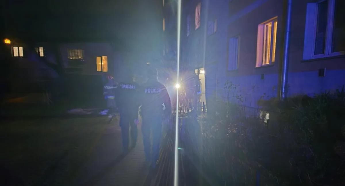 Pożary, Zadymienie bloku Nowym Targu - zdjęcie, fotografia