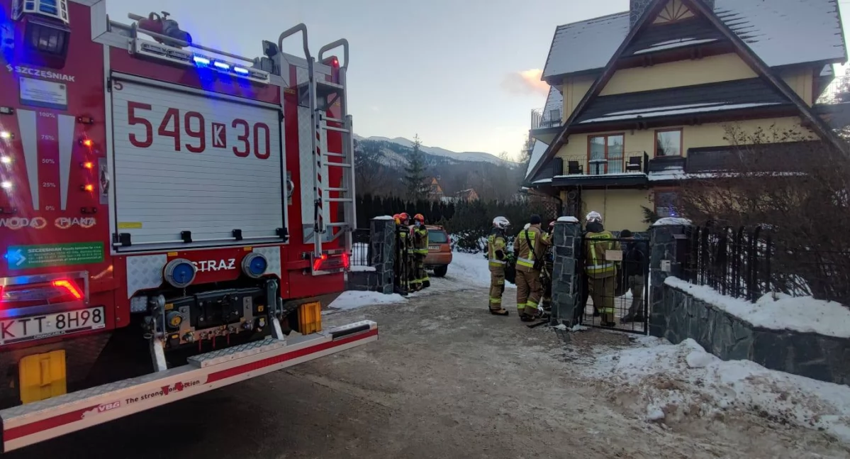 Pożary, Pożar budynku usługowym Kościelisku - zdjęcie, fotografia