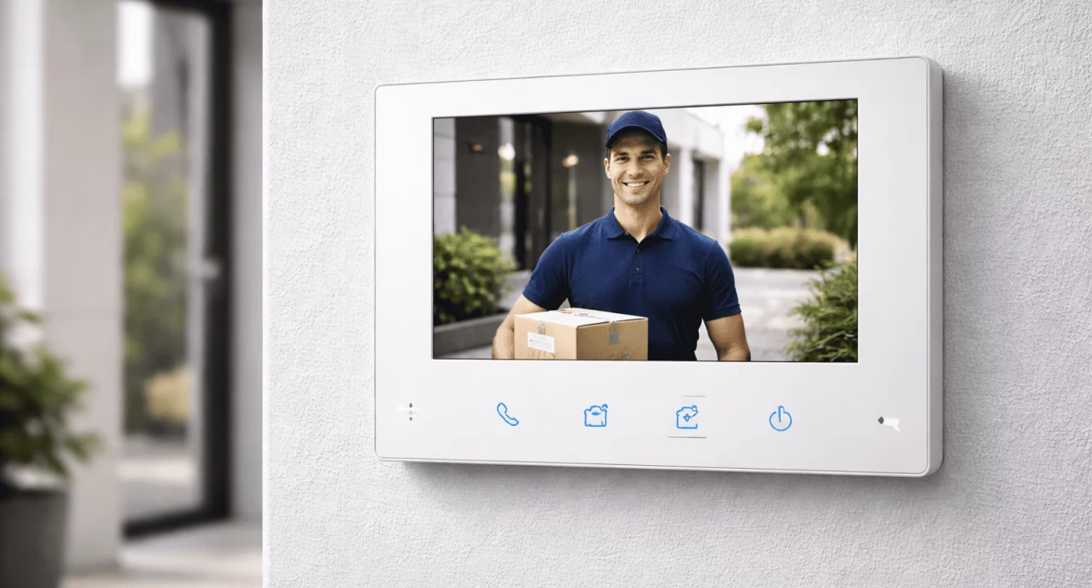 Różne, Wideodomofon monitorem element nowoczesnej kontroli dostępu - zdjęcie, fotografia