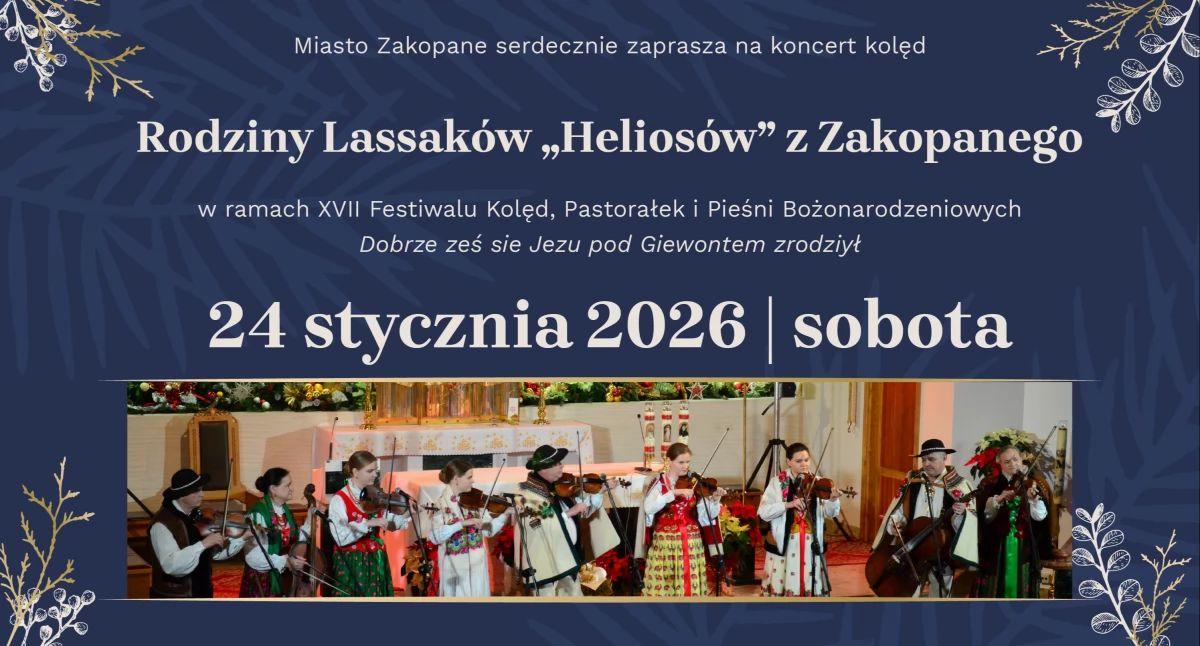 Koncerty, Festiwal Kolęd Zakopanem koncert rodziny Lassaków Heliosów - zdjęcie, fotografia