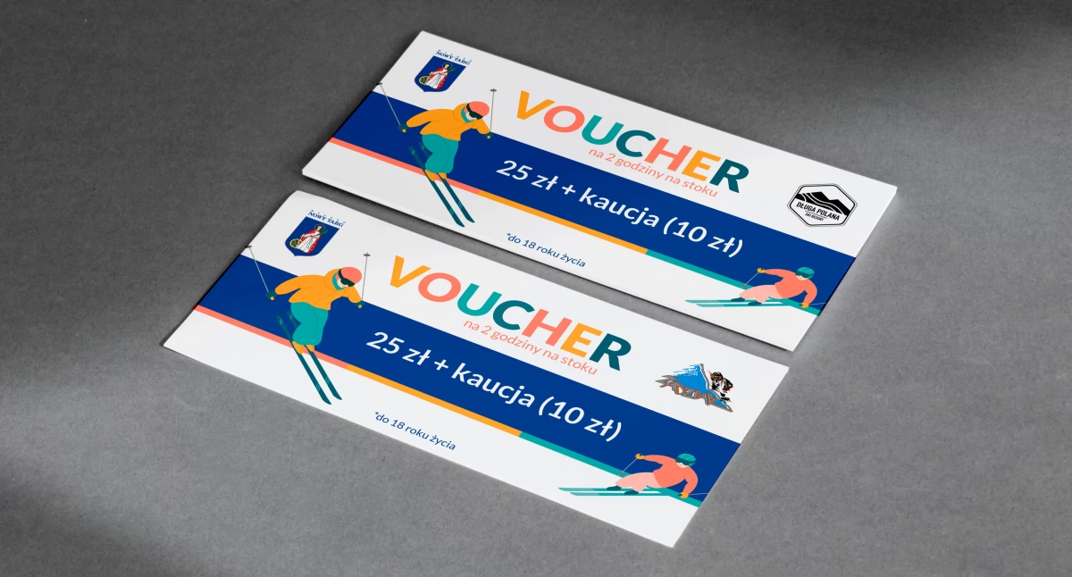 Narciarstwo zjazdowe, Vouchery lokalne stoki narciarskie aktywne ferie Nowym Targu - zdjęcie, fotografia