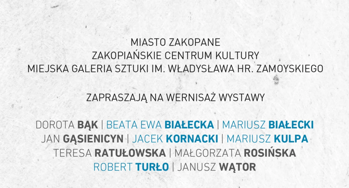 Wystawy, Góry morze dialogu sztuki Miejskiej Galerii Sztuki Zakopanem - zdjęcie, fotografia