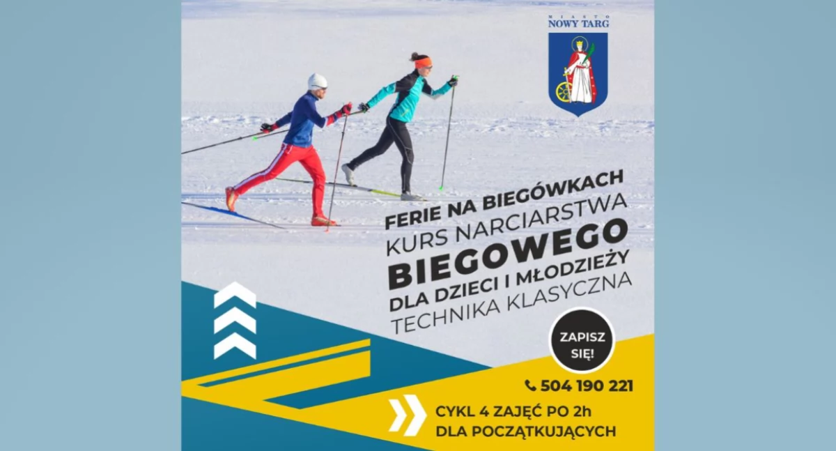 Biegi narciarskie, Bezpłatny narciarstwa biegowego dzieci młodzieży Nowym Targu - zdjęcie, fotografia