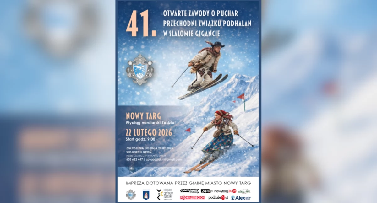 Narciarstwo zjazdowe, Narty tradycja Otwarte Zawody Związku Podhalan Nowym Targu - zdjęcie, fotografia