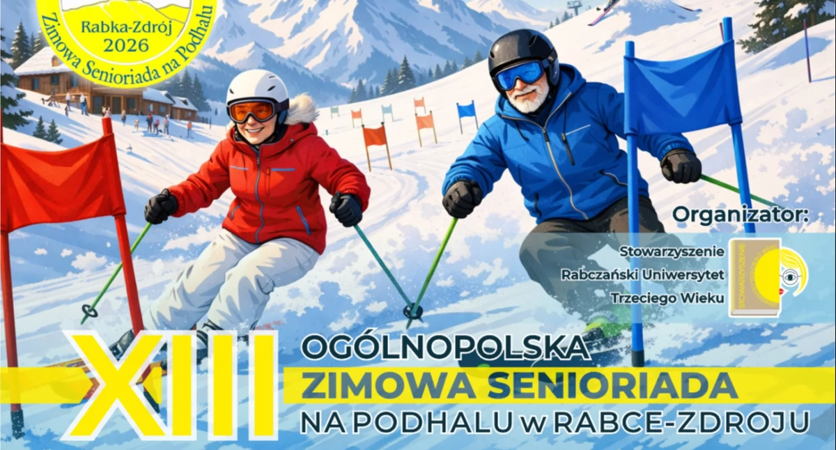 Inne sporty, Slalom biegi narciarskie szachy Seniorzy zmierzą wyjątkowych zawodach Rabce Zdroju - zdjęcie, fotografia