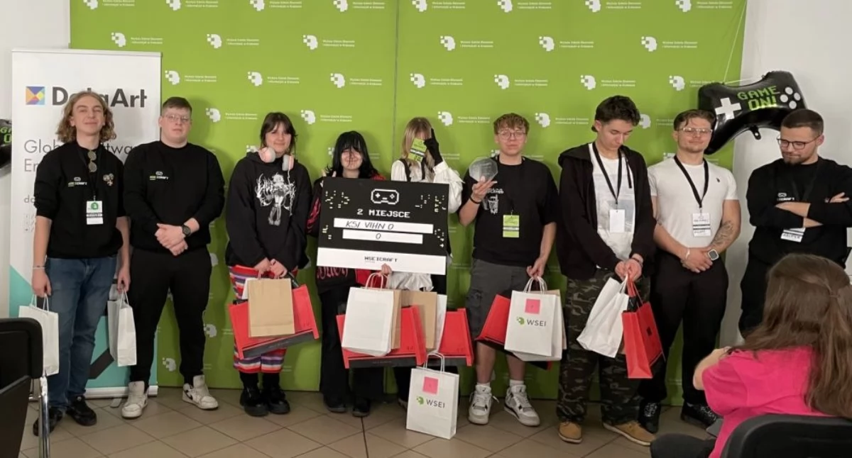Edukacja, Uczniowie „Orkana” podium świetny wynik konkursie WSEICRAFT - zdjęcie, fotografia