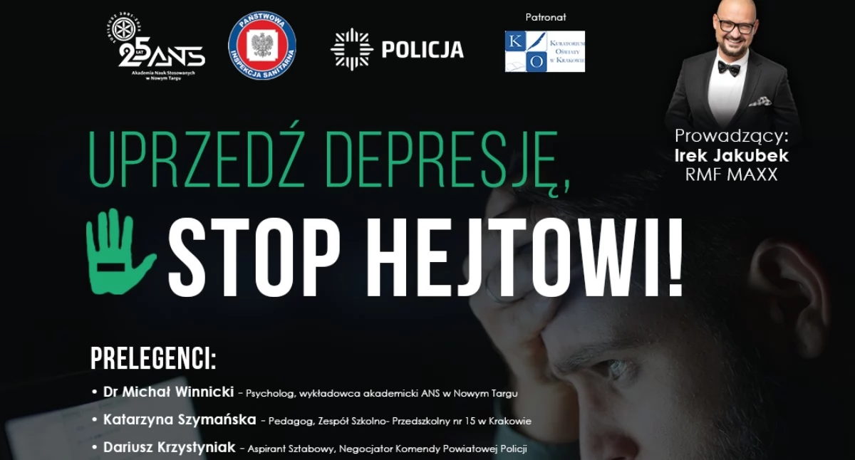 Spotkania, Zaproszenie konferencję „Uprzedź depresję hejtowi!” - zdjęcie, fotografia