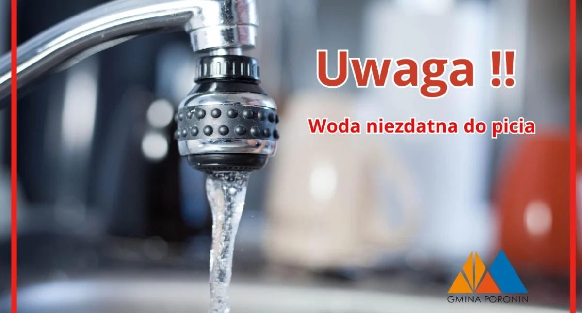 Zagrożenia miejscowe, Uwaga mieszkańcy Zębu lokalnego wodociągu nadaje picia - zdjęcie, fotografia