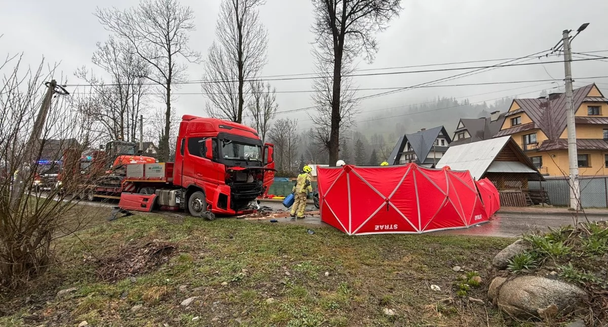 Wypadki, Wypadek Zakopanem zakończony śmiercią młodego mieszkańca Poronina - zdjęcie, fotografia