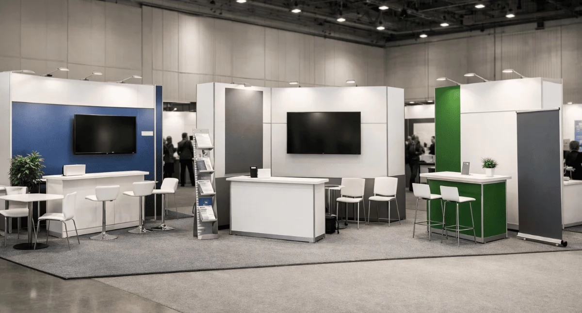 Różne, wykorzystać przestrzeń targową przyciągnąć uwagę odbiorców Praktyczne spojrzenie ścianki wystawiennicze - zdjęcie, fotografia