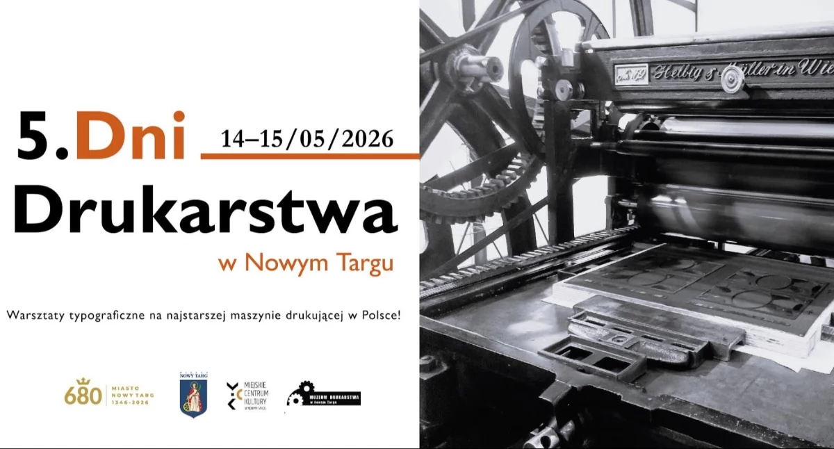Historia i pamięć, Najstarsza drukarska maszyna Polsce znów ruszy Nowym Targu Będą warsztaty wystawa kalendarzy - zdjęcie, fotografia