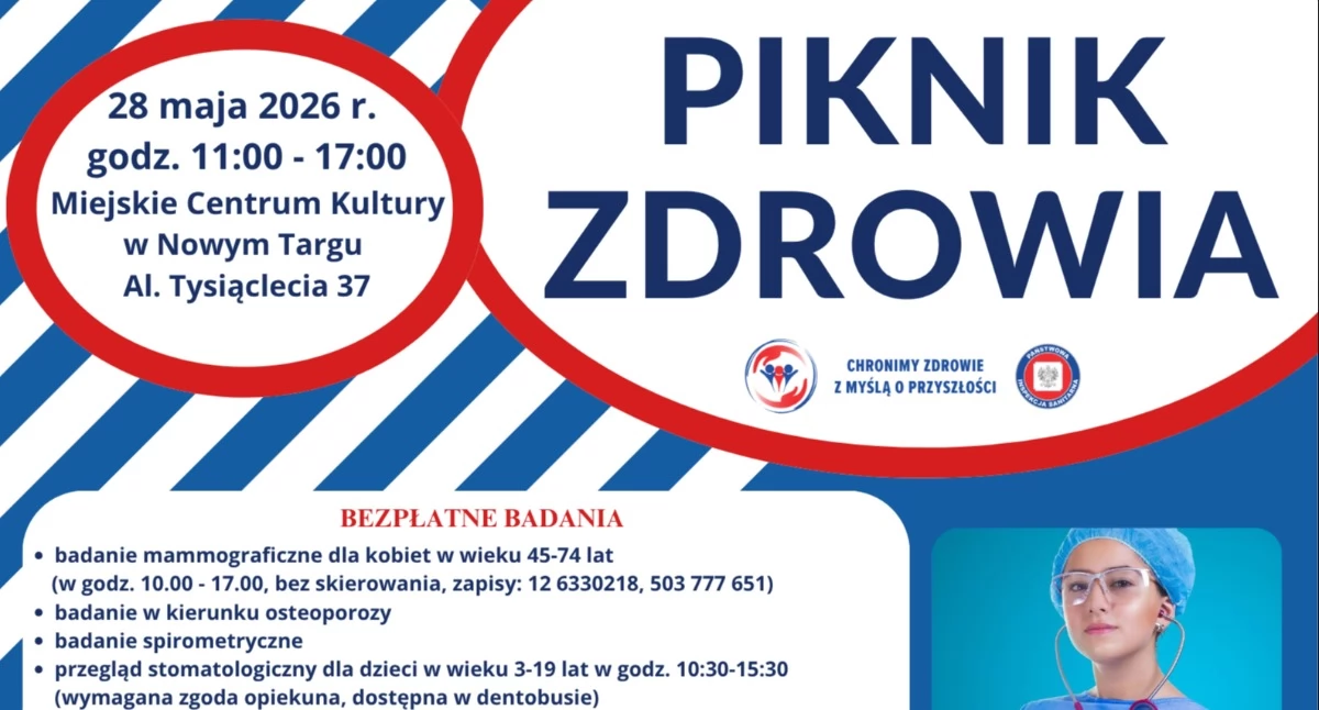 Zdrowie, Piknik Zdrowia Nowym Targu bezpłatne badania konsultacje atrakcje mieszkańców - zdjęcie, fotografia