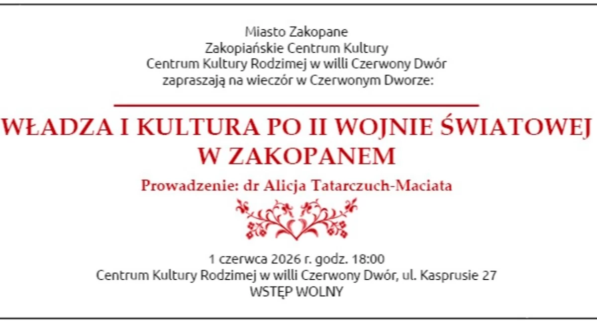 Spotkania, wyglądało Zakopane wojnie opowiedzą Czerwonym Dworze - zdjęcie, fotografia