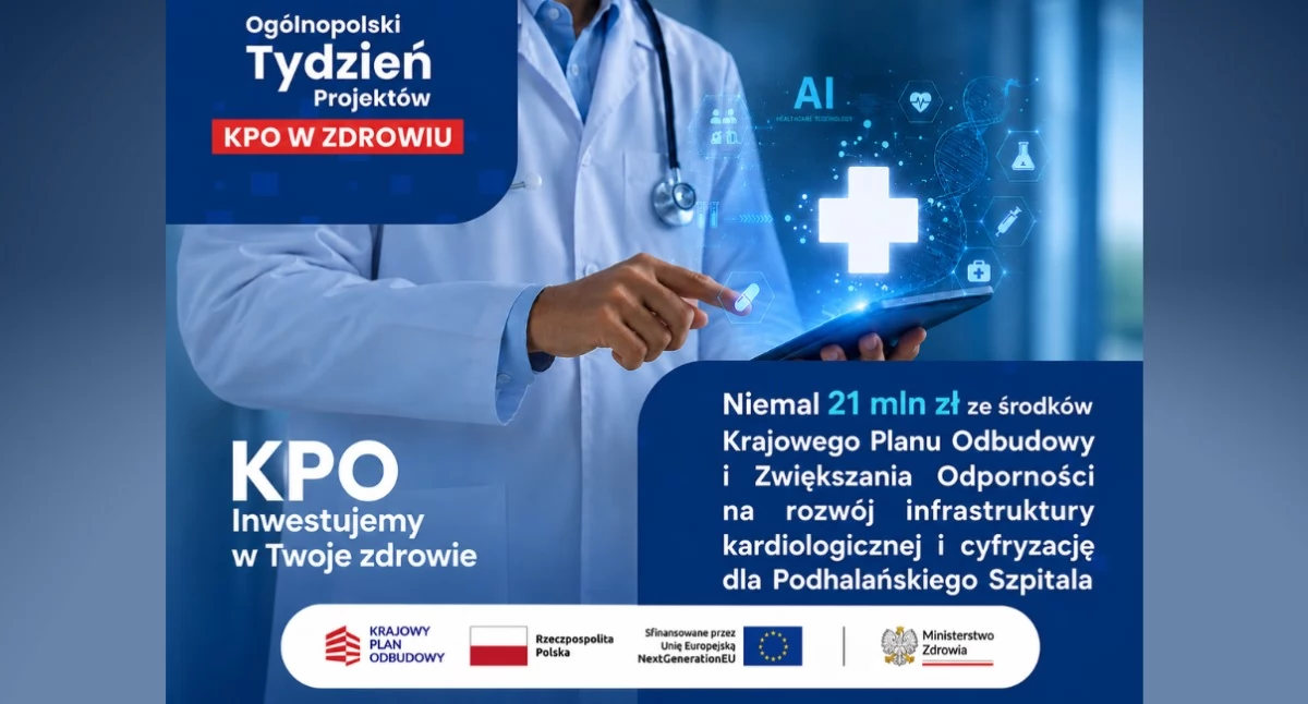 Zdrowie, Nowoczesna kardiologia cyfryzacja Podhalańskim Szpitalu Specjalistycznym Nowym Targu dzięki środkom - zdjęcie, fotografia