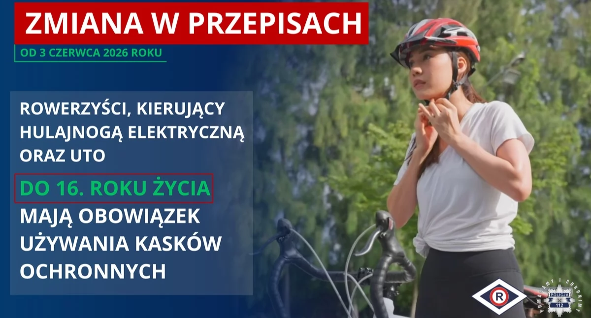 Informacje 112, Koniec jazdy kasku obowiązki dzieci nastolatków obowiązują - zdjęcie, fotografia