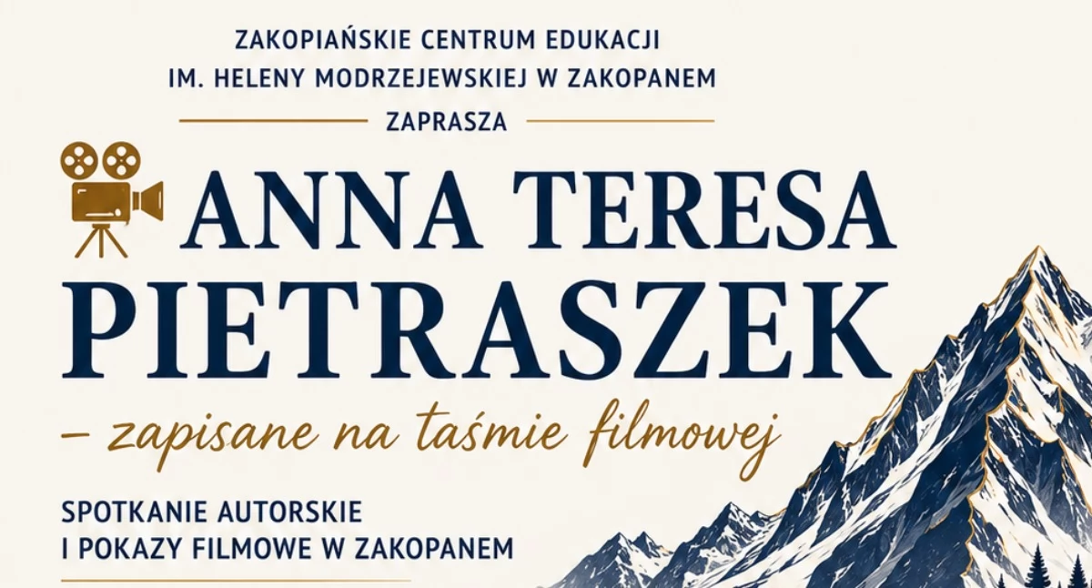 Kino, Teresa Pietraszek Zakopanem wieczory filmami górach niezwykłych podróżach - zdjęcie, fotografia
