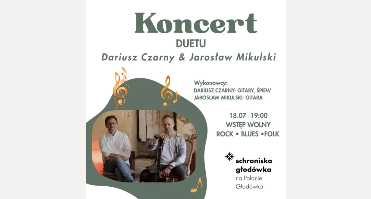 Koncerty, Schronisko Głodówka zaprasza darmowy koncert Czarny Mikulski zagrają Polanie Głodówka - zdjęcie, fotografia