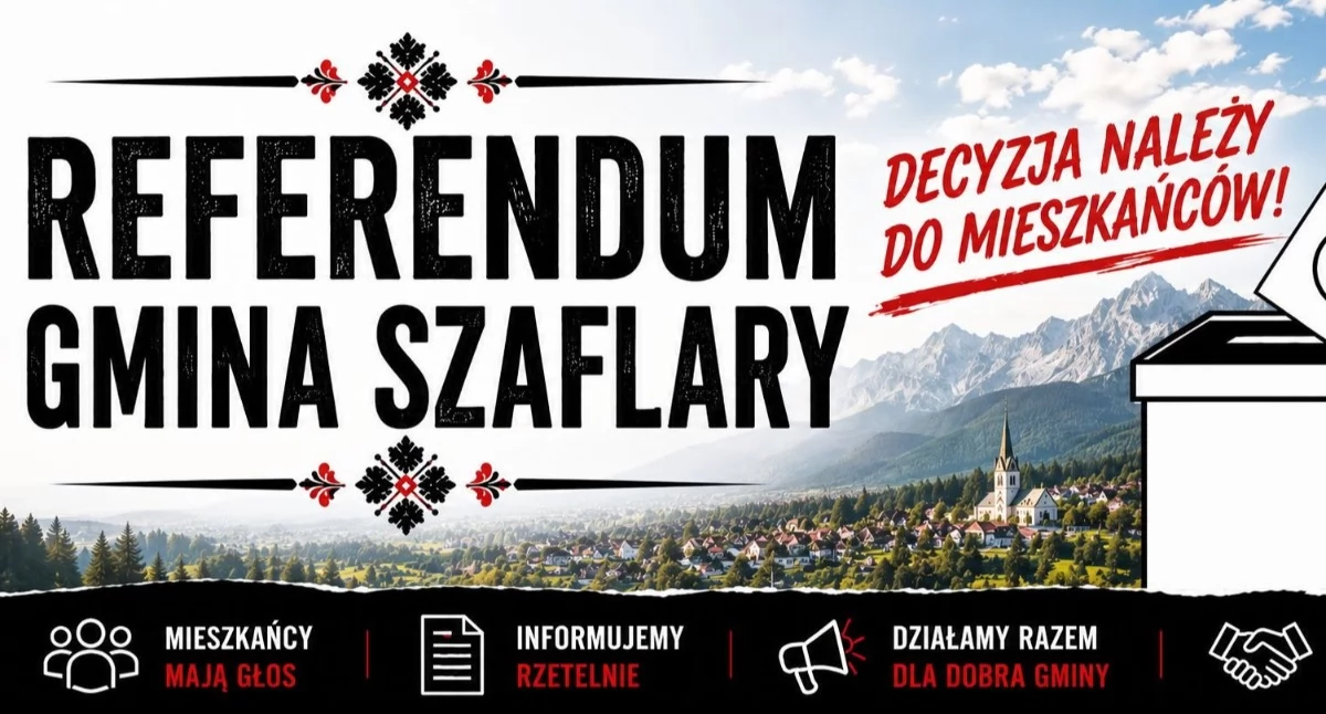 Samorząd, Mieszkańcy gminy Szaflary mogą zdecydować losie wójta Rafała Szkaradzińskiego komitet referendalny zainicjował procedurę referendum - zdjęcie, fotografia