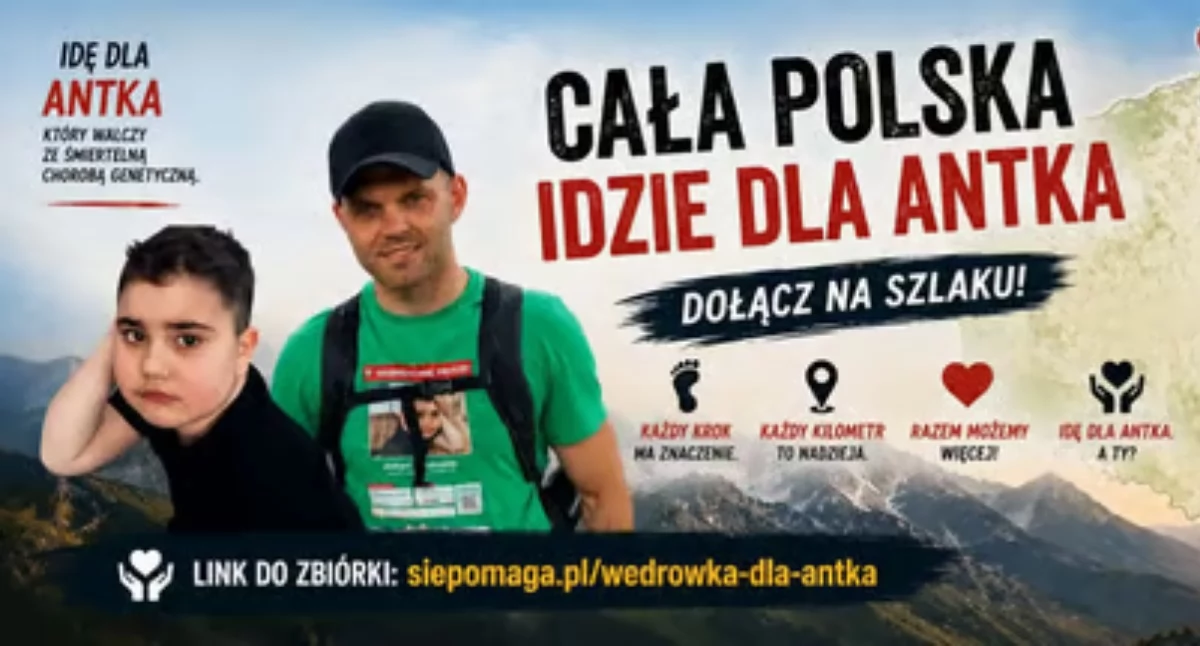 Pomoc charytatywna, wyjątkowy marsz Marek przejdzie pieszo Krakowa Zakopanego pomóc walce życie letniego Antosia - zdjęcie, fotografia