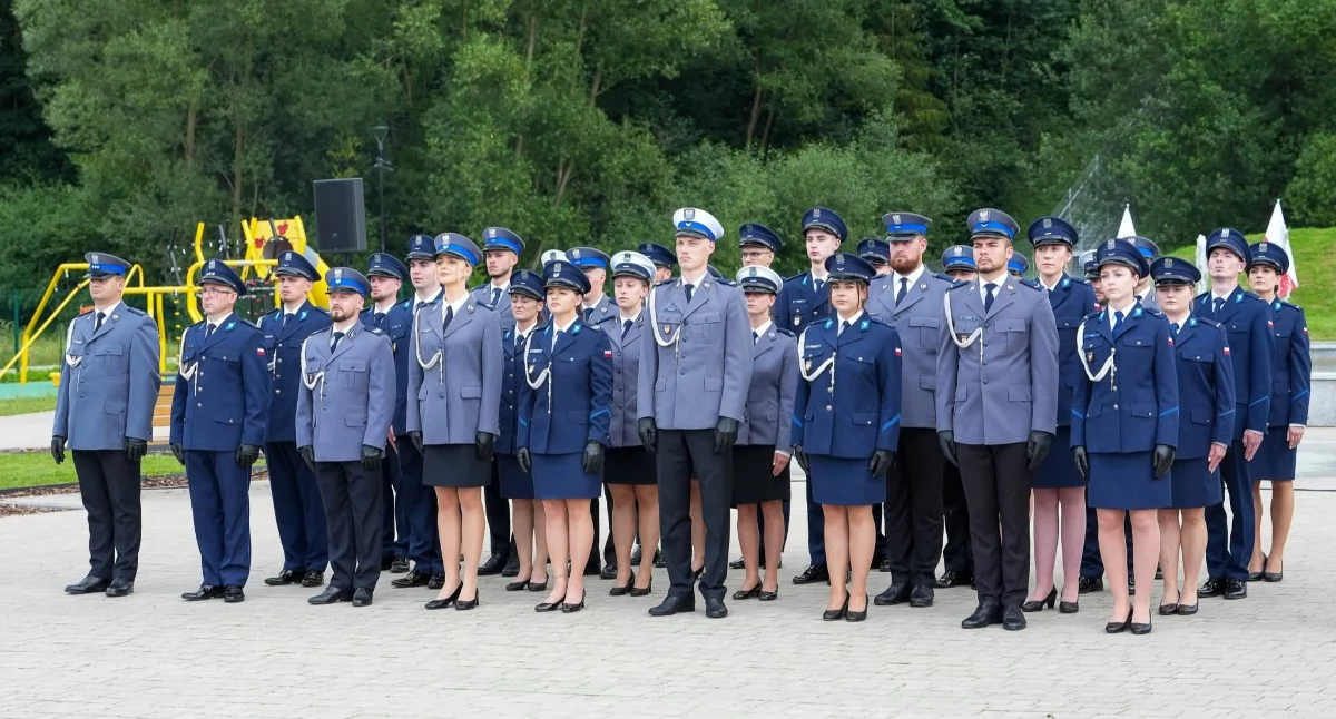 Policyjne, Powiatowe Obchody Święta Policji Szaflarach awanse pokazy atrakcje mieszkańców - zdjęcie, fotografia