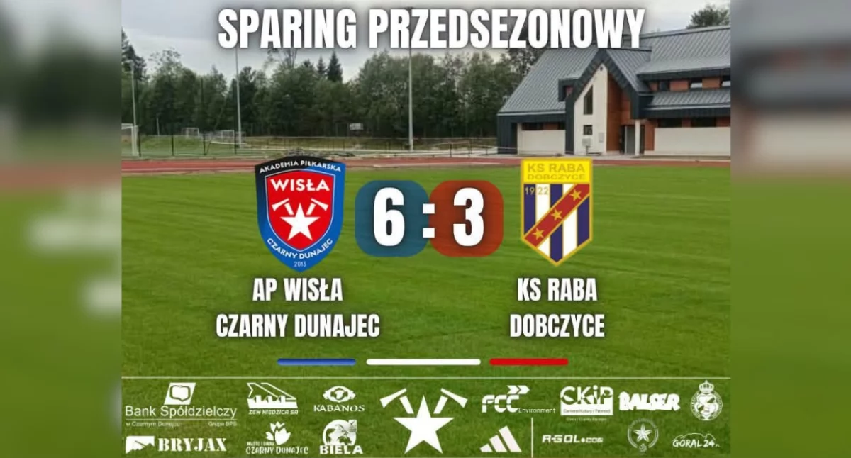 Piłka nożna, Wisła Czarny Dunajec zwalnia tempa Drugie zwycięstwo letnich przygotowaniach - zdjęcie, fotografia