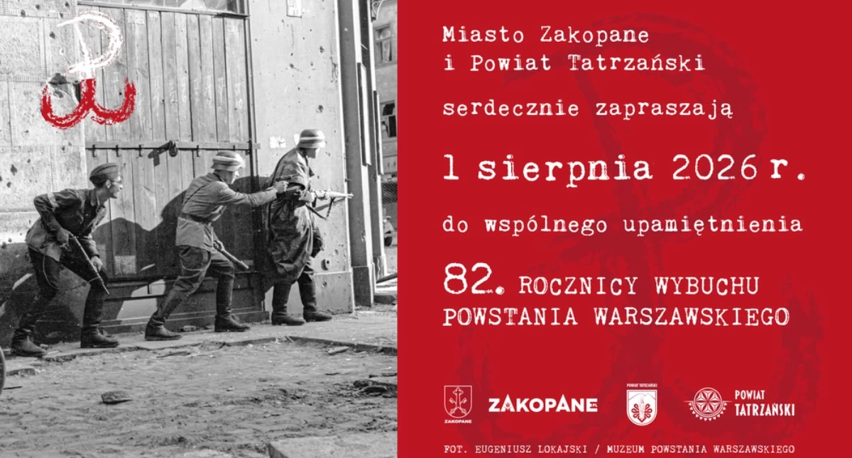 Historia i pamięć, Narodowy Dzień Pamięci Powstania Warszawskiego obchody Zakopanem - zdjęcie, fotografia