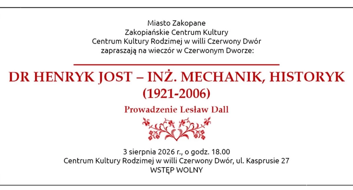 Spotkania, Jubileuszowe „Wieczory Czerwonym Dworze” poświęcone Henrykowi Jostowi - zdjęcie, fotografia