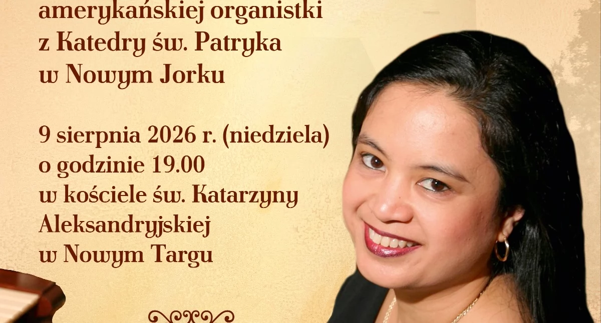 Koncerty, Jennifer Pascual wystąpi Nowym Targu światowej klasy organistka Nowego Jorku zagra kościele Katarzyny - zdjęcie, fotografia
