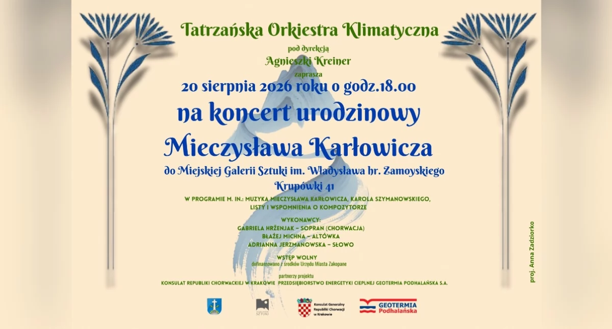 Koncerty, Karłowicz Tatry Adriatyk Wyjątkowy koncert urodzinowy Zakopanem - zdjęcie, fotografia