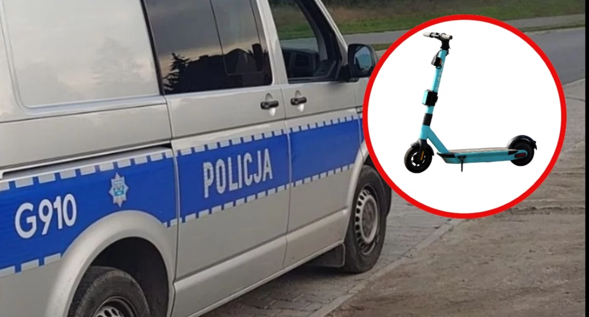 Zatrzymania, Ponad promile hulajnodze latek dostał mandatu - zdjęcie, fotografia