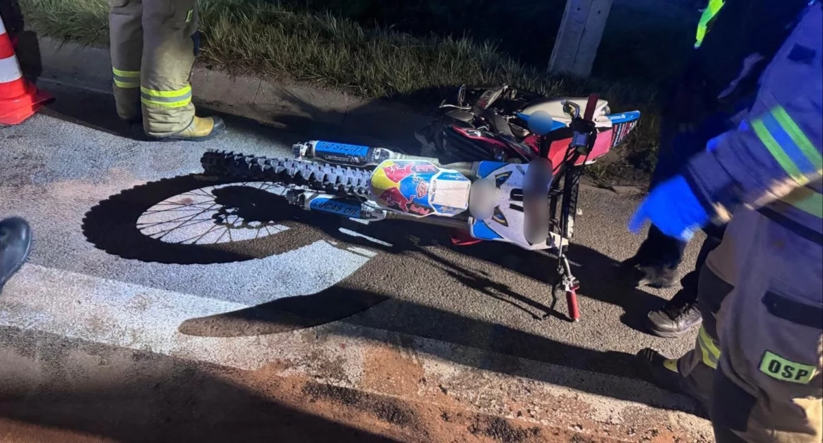 Wypadki, Tragiczny finał wypadku motocyklisty Spytkowicach latek zmarł szpitalu - zdjęcie, fotografia