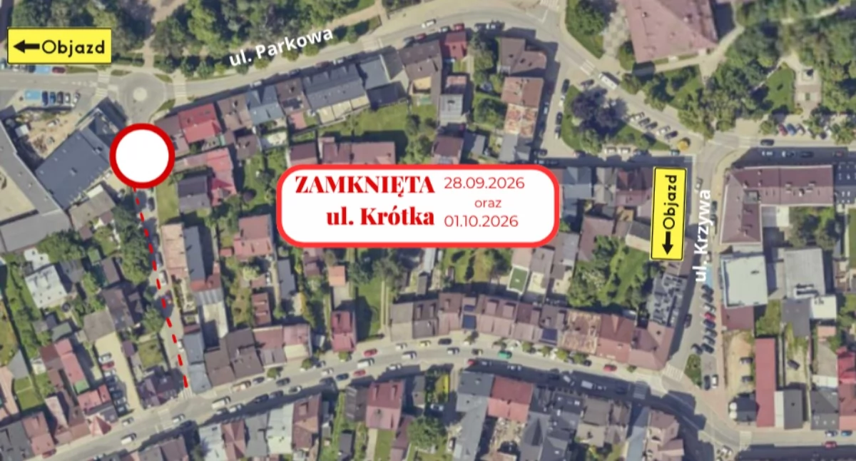 Drogi, Ulica Krótka Nowym Targu zostanie zamknięta Kierowcy pojadą objazdem - zdjęcie, fotografia