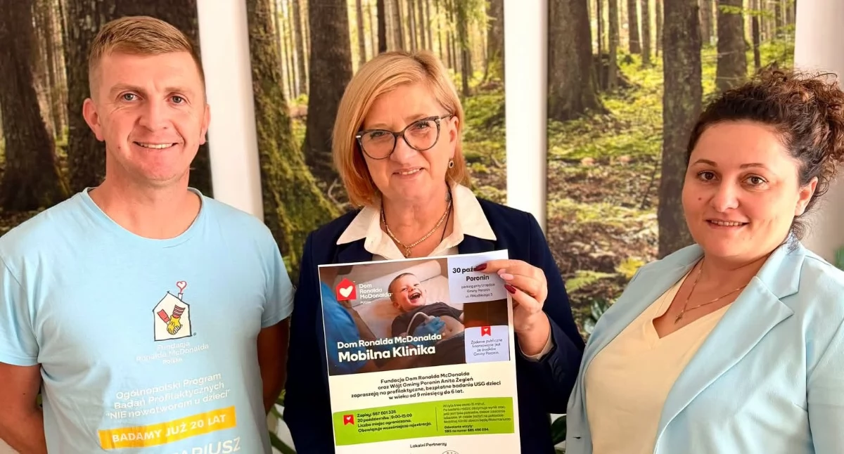 Zdrowie, Bezpłatne badania dzieci  Mobilna Klinika Fundacji Ronalda McDonalda odwiedzi gminę Poronin - zdjęcie, fotografia
