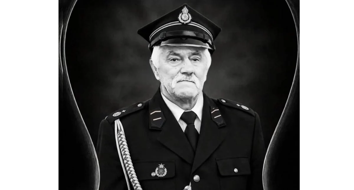 Odeszli, Zmarł Stanisław Antolec Obidowa Strażacy żegnają swojego doświadczonego kolegę - zdjęcie, fotografia
