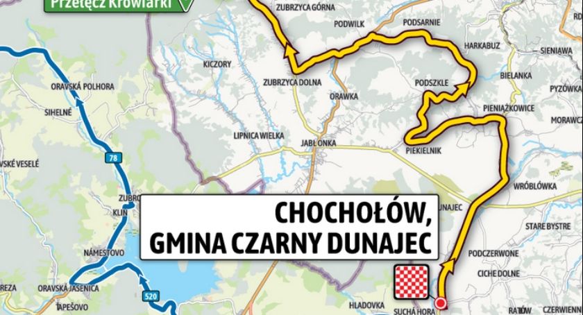 Mapa 5. etapu Tour de Pologne
