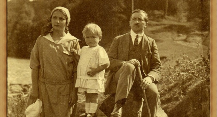 Janina i Ludwik Kaszyccy z synem Zbigniewem. Sucha 1924 (rodzinne zbiory)