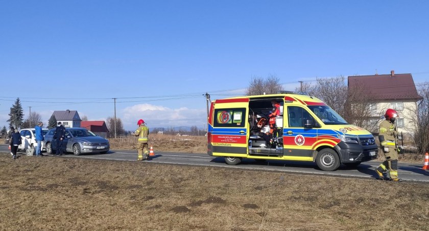 Zderzenie samochodów    Fot. Piotr Duraj