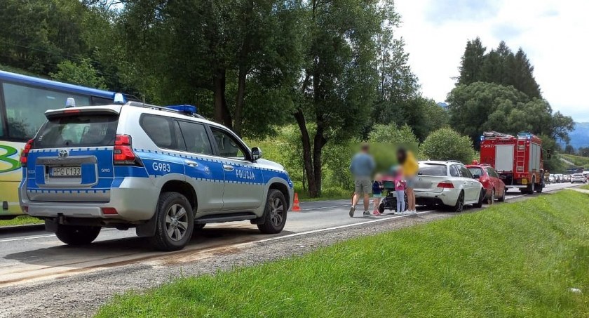 Zderzenie czterech samochodów/ Fot. KPP Zakopane