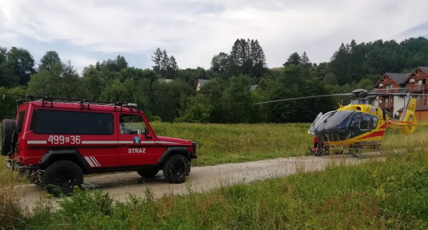 Akcja ratunkowa w Szlachtowej / fot. OSP Szczawnica i OSP Szlachtowa