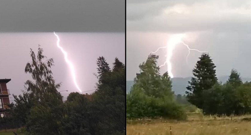 Piorun nad Gorcami / fot. Agnieszka i Mikołaj