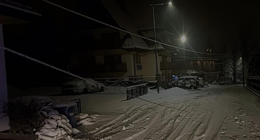 Zerwany kabel energetyczny / Fot. KPP Zakopane