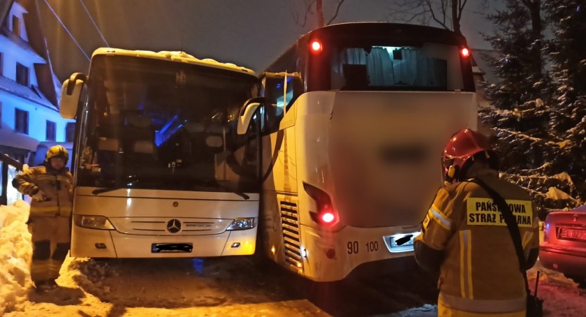 Zderzenie dwóch autobusów / Fot. KP PSP Zakopane