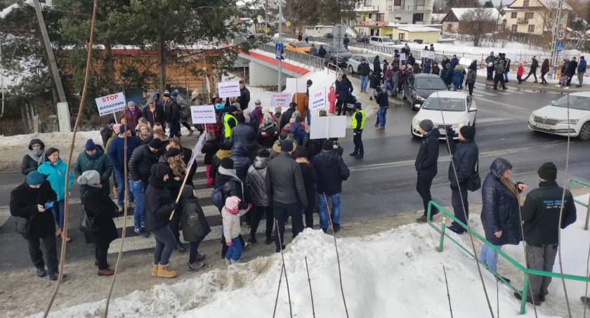 Protest przeciwko budowie biogazowni / Fot. Piotr Duraj